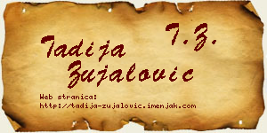 Tadija Zujalović vizit kartica